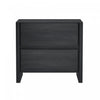 Linda Modern 24\" Nightstand in Charcoal Gray (2-Drawer)
