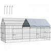 Pawhut 87\" Small Animal Cage, Pet Playpen For Chicken, Rabbits, Chinchillas, Outdoor Small Animal Pl