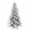 HOMCOM 7ft Christmas Tree, Full Flocked Pine Tree, Easy Assembly