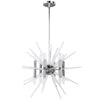 Dainolite Vela 12 Light Chandelier Polished Chrome Finish Clear Acrylic Spikes Lamp
