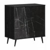Oxford 2-Door Storage Cabinet - Black Oak