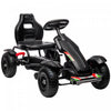 Aosom Pedal Go Kart For Kids, Pedal Powered Ride-On Car With Adjustable Bucket, Handbrake, 4 Rubber
