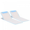 Outsunny 2 Pcs Folding Beach Lounge Chair W/ Pillow, Beige