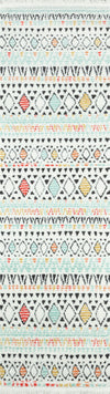 Kaia Contemporary 2'3\" x Runner Rug in Multi Indoor Area Rug