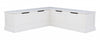 Tobin Backless Corner Nook Dining Bench - White