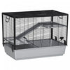 Pawhut 3-tier Hamster Cage, Guinea Pig Cage, Pet Chinchillas Play House Indoor With Accessories Food