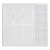 Jocelyn Space-saving Full Murphy Bed With Shelves - White