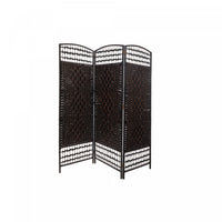 3 Panel Woven Bamboo Screen Basketweave