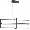 Dainolite Hildegard Horizontal Chandelier 55w Matte Black White Acrylic Diffuser Lamp