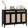 HOMCOM 53" Sideboard Buffet Cabinet with Storage Drawers and Doors, Black