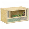 PawHut 34 Gallon Reptile Terrarium, 31.5" x 16" x 16" Reptile Tank with Sliding Door, Jumping Spider Enclosure for Chameleon, Lizard, Snake, Frog, Turtle