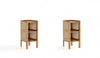 Versailles Industry Chic End Table in Natural - Set of 2