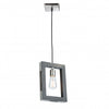 Gatehouse 1-Light Dark Pine and Brushed Nickel Pendant