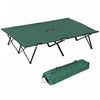 Outsunny 76" Two Person Folding Camping Cot With Carrying Bag, Green
