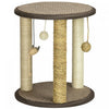 Pawhut 17\" Cat Tree, Kitty Activity Centre With Hanging Toys, Cat Climbing Toy, Cat Tower With Jute,