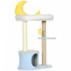 Pawhut 41\" Lovely Cat Tree For Indoor Cats With Teddy Fleece House And Bed, Kitten Tower With Scratc