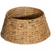 Homcom 24\" Hyacinth Christmas Tree Base Cover Hand Woven Tree Ring Natural