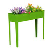 Outsunny 39\" X 12\" X 34\" Raised Garden Bed Raised Garden Flower Bed Plant Kit Vegetable Herb Box Wit