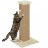 Pawhut 32" Tall Cat Scratching Post For Indoor Cats And Kittens, Vertical Claw Scratcher, Sisal Cat Scratcher With Hanging Ball And Soft Plush, Beige