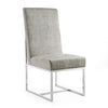 Manhattan Comfort Element Velvet Dining Chair - Steel