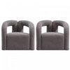 Darian Modern Boucle Lounge Chair in Gray - Set of 2