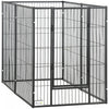 Pawhut 6 Panel Dog Playpen Dog Pen Metal Pet Fence For Outside Indoor, Adjustable Width, Heavy Duty