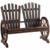 Outsunny Garden Bench, Carbonised Finish