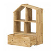 Sweedi House Shaped Bookcase with Storage Bin - Natural Wood