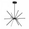 Dainolite Array LED Chandelier 32w Matte Black White Acrylic Diffuser Lamp