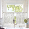 Habitat Limoges White Sheer Rod Pocket Curtain Tiers - 55 x 36