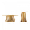 Layla Scandinavian Modern 2-Piece Coffee Table & End Table Set in Light Oak Coffee Table Set