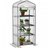 Outsunny Portable Greenhouse with 4 Tier Shelves, Outdoor Hot House, White