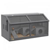 Pawhut Wooden Hamster Cage, 33.5\"l Hamster Habitat, Small Animal Cage For Syrian Drawf Hamster Gerbi