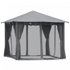 Outsunny 10' X 10' Patio Gazebo, Outdoor Gazebo Canopy Shelter With Netting & Curtains, Vented Roof,