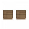 Horizon Modern 22\" Nightstand in Maple (2-Drawer) - Set of 2