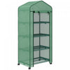 Outsunny 27\" X 20\" X 65\" Portable Greenhouse With 4 Tier Shelves And Wheels, Outdoor Hot House Plant