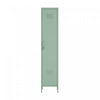 Naomi Modern 15\" Metal Storage Cabinet in Sage Green Armoire