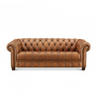 Hydeline York Leather Sofa - Brown