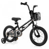 Costway 14" Kid's Bike With Training Wheels Adjustable Handlebar & Seat Handbrake Black