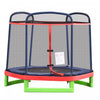 Outsunny 84.75\" Kids Trampoline 7 Ft Indoor Outdoor Trampolines With Safety Net Enclosure Built-in Z
