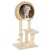 Pawhut 39" H Cat Tree, Multi-level Cat Tower With Sisal Scratching Post, Condo, Plush Perch, Hanging Rope And Hanging Ball, Beige