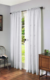 Cote D'azure White Rod Pocket Curtain Panel - 56\" X 63\"