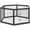 Pawhut Dog Playpen, 6 Panels 24.5\" Heavy Duty Pet Playpen, Foldable Dog Exercise Pen With Door Indoo