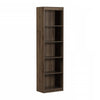 Axess 5-Shelf Narrow Bookcase - Natural Walnut