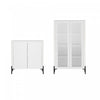 Abbey Modern 2-Piece Accent Storage Cabinets in White