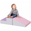 Soozier 2-piece Climb And Crawl Activity Soft Play Set, Secure Foam Blocks Playset For Toddler Presc