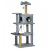 Pawhut 54\" Cat Tree For Larger Cats Adult With Hammock, Tal Cat Tree Tower With Scratching Post, Con
