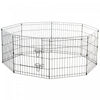 Pawhut 24inch Foldable Metal Exercise Pet Playpen Yard Dog Puppy Kennel Cage 8 Panel
