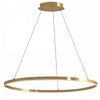 Dainolite Circulo Chandelier 63w Aged Brass Finish White Acrylic Diffuser Lamp