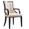 Manhattan Comfort Set of 2 Fifth Avenue Faux Leather Dining Chairs - Saddle & Walnut